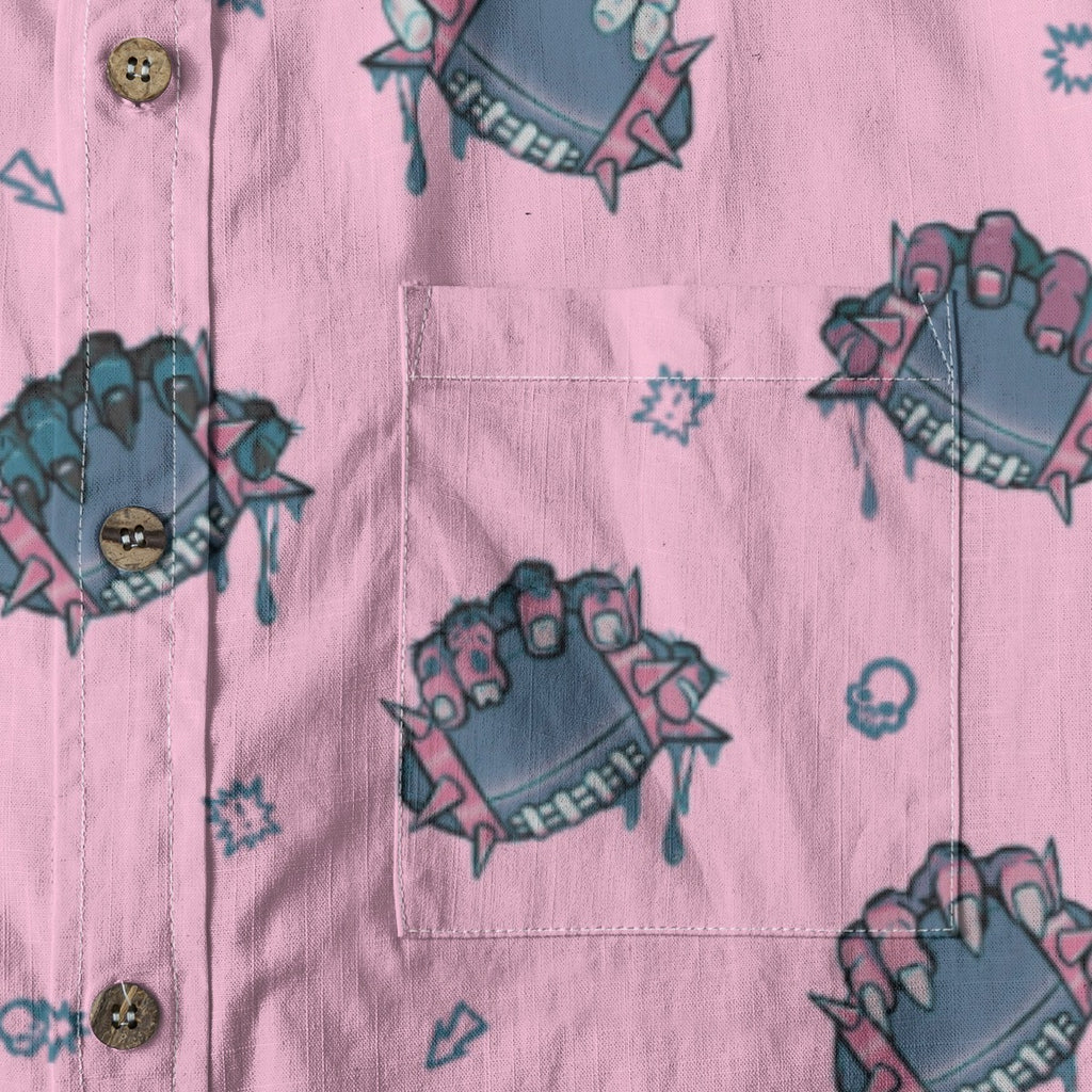 Secure the Ball  Breathable Cotton Shirt- Pink