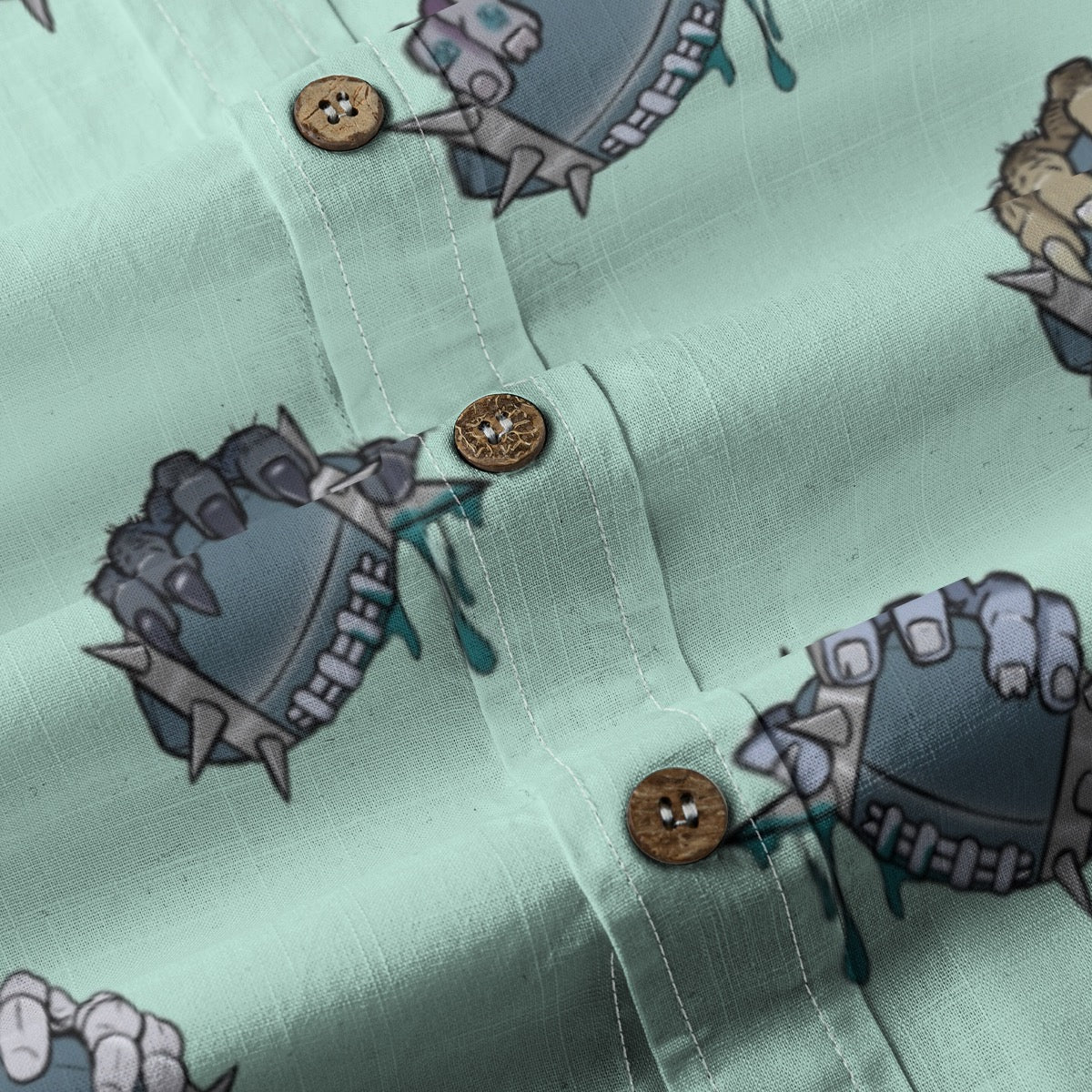 Secure the Ball  Breathable Cotton Shirt- Mint