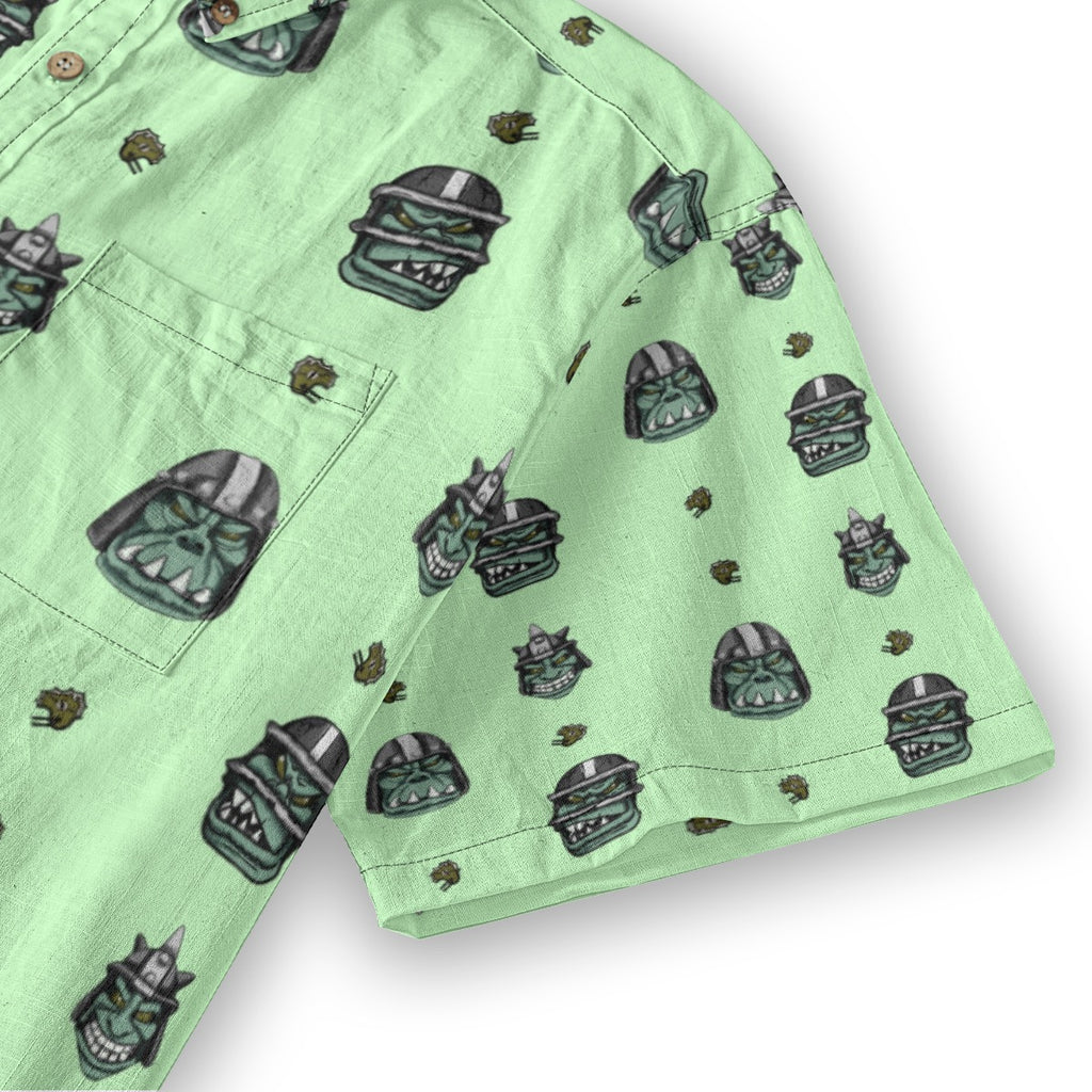 WAAGGHH!  Breathable Cotton Shirt- Green