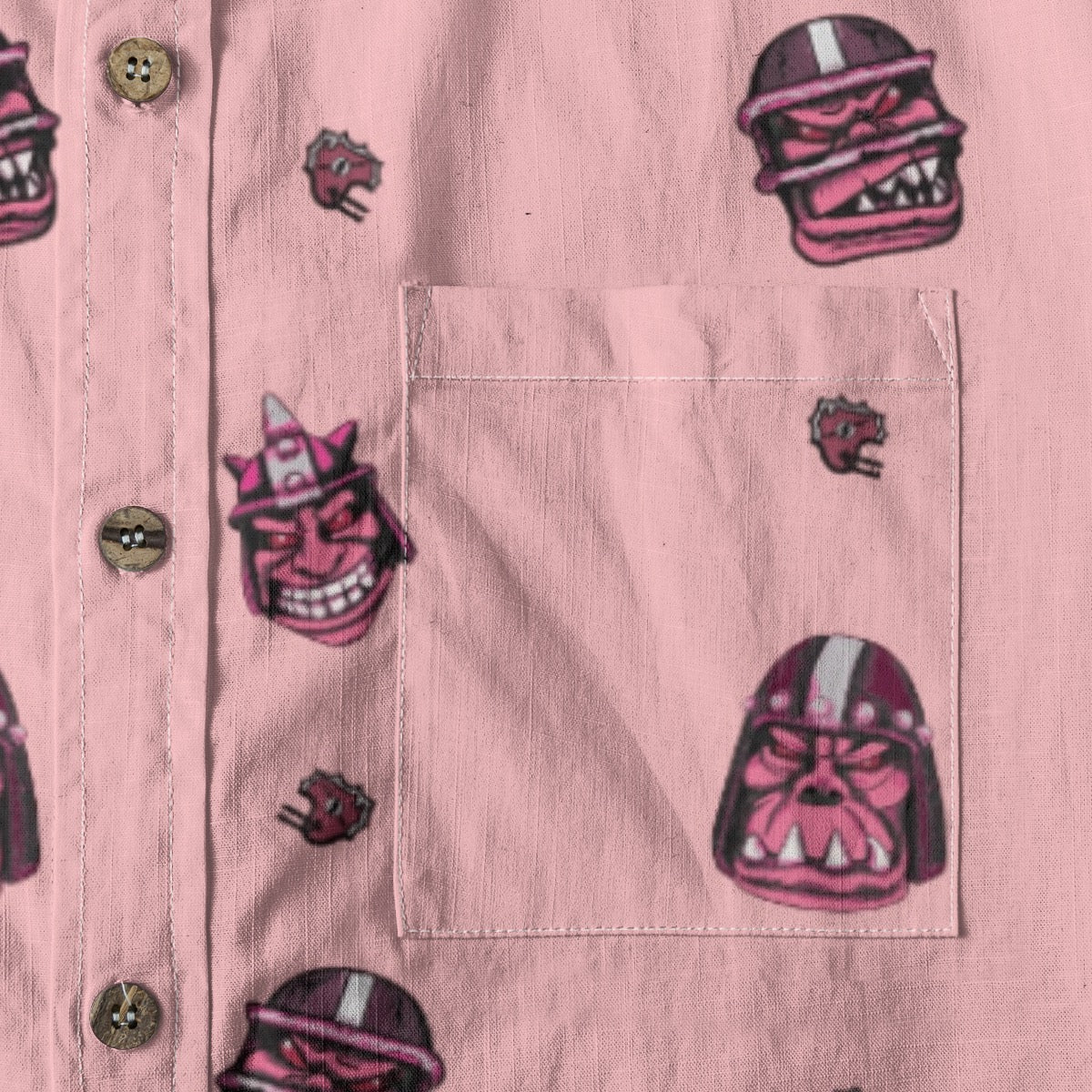 WAAGGHH! Breathable Cotton Shirt- Pink