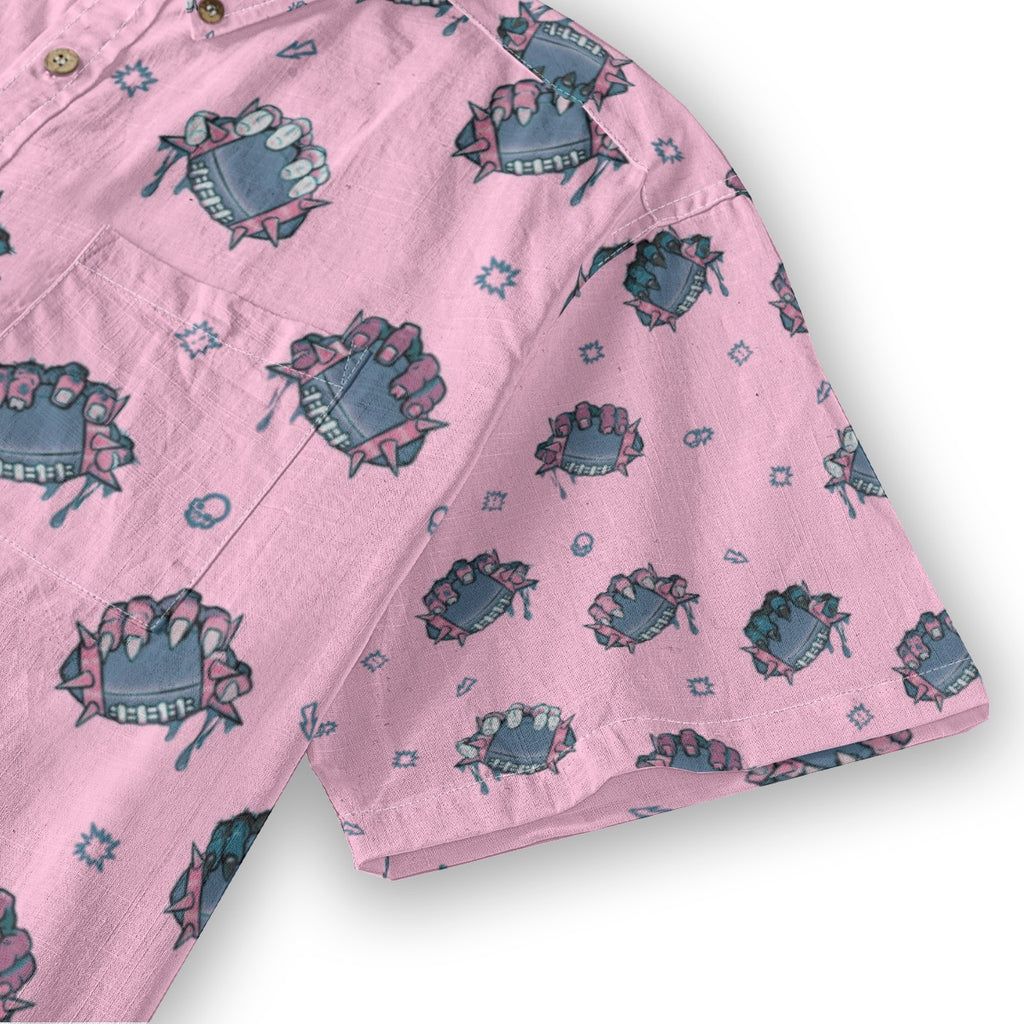Secure the Ball  Breathable Cotton Shirt- Pink