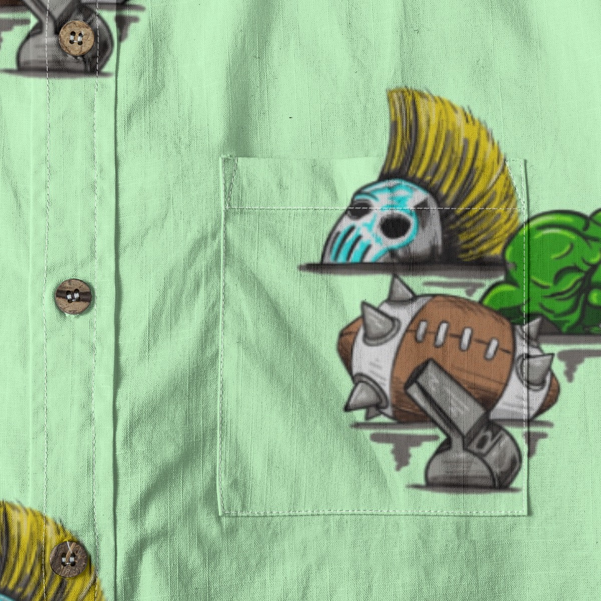 Aftermath  Breathable Cotton Shirt- Lime