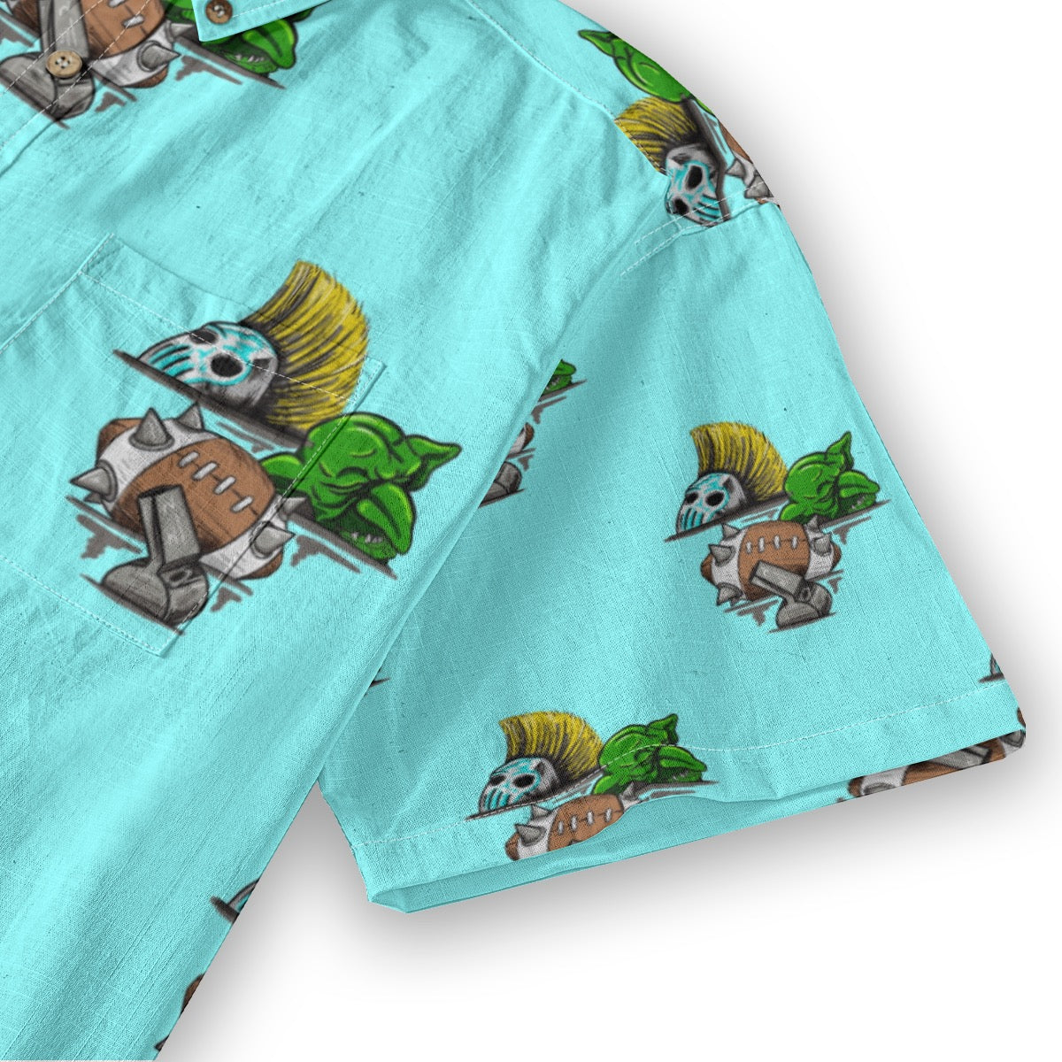 Aftermath  Breathable Cotton Shirt- Teal