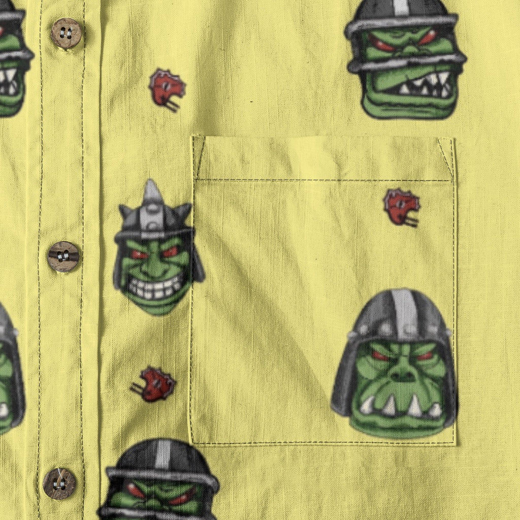 WAARRGGHH!  Breathable Cotton Shirt- Dwarf Yellow
