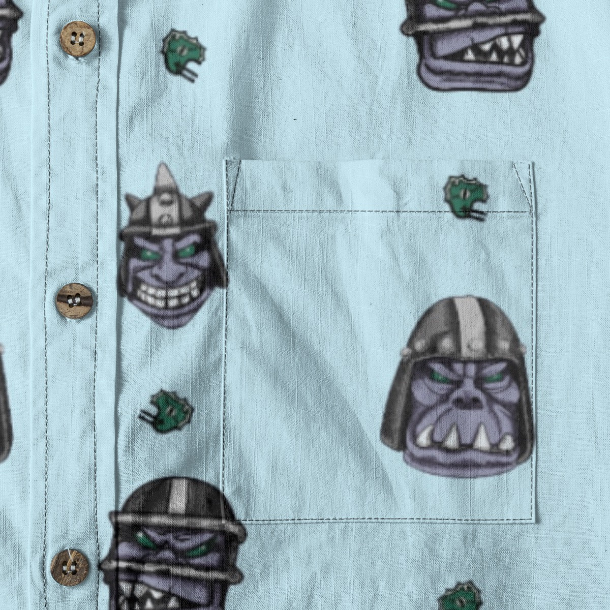 WAAGGHH!  Breathable Cotton Shirt- Ice