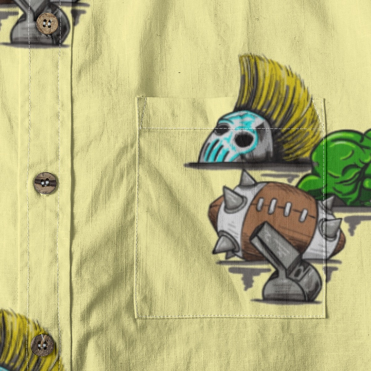 Aftermath  Breathable Cotton Shirt- Dwarf Yellow