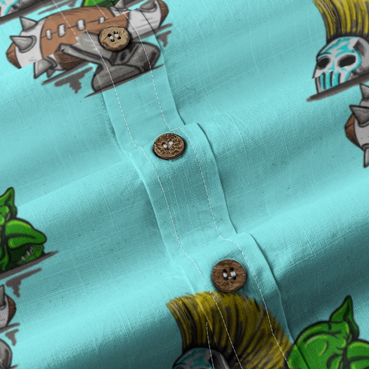 Aftermath  Breathable Cotton Shirt- Teal