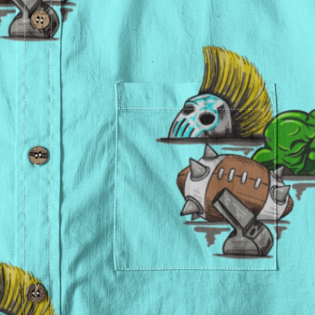 Aftermath  Breathable Cotton Shirt- Teal