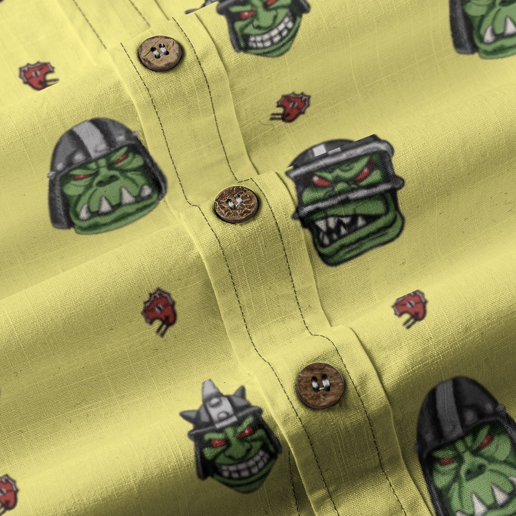 WAARRGGHH!  Breathable Cotton Shirt- Dwarf Yellow