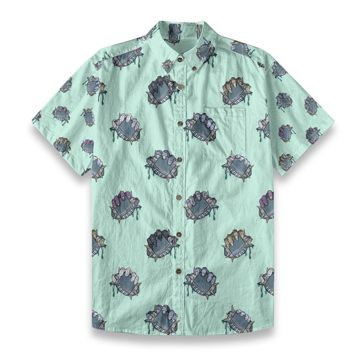Secure the Ball  Breathable Cotton Shirt- Mint