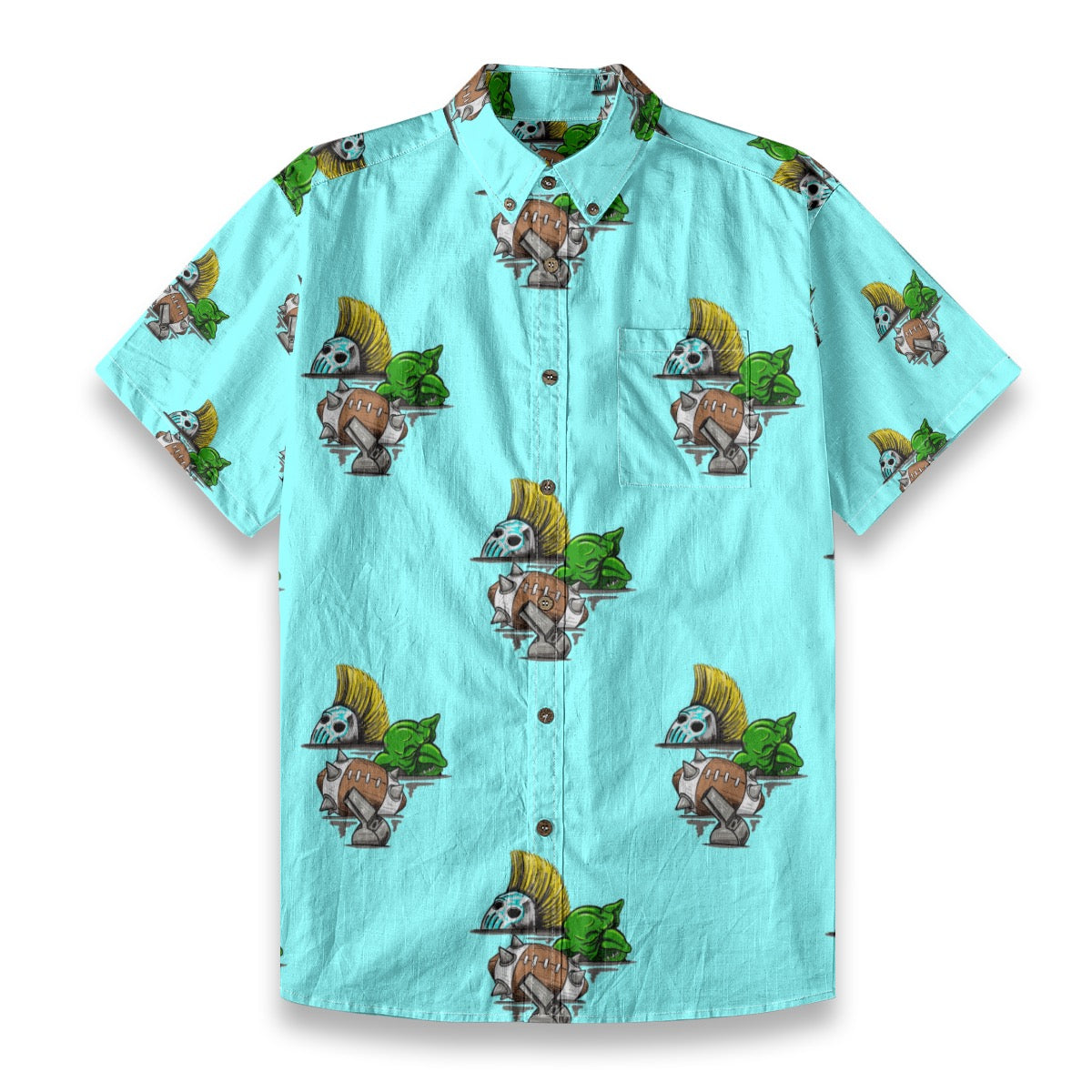 Aftermath  Breathable Cotton Shirt- Teal