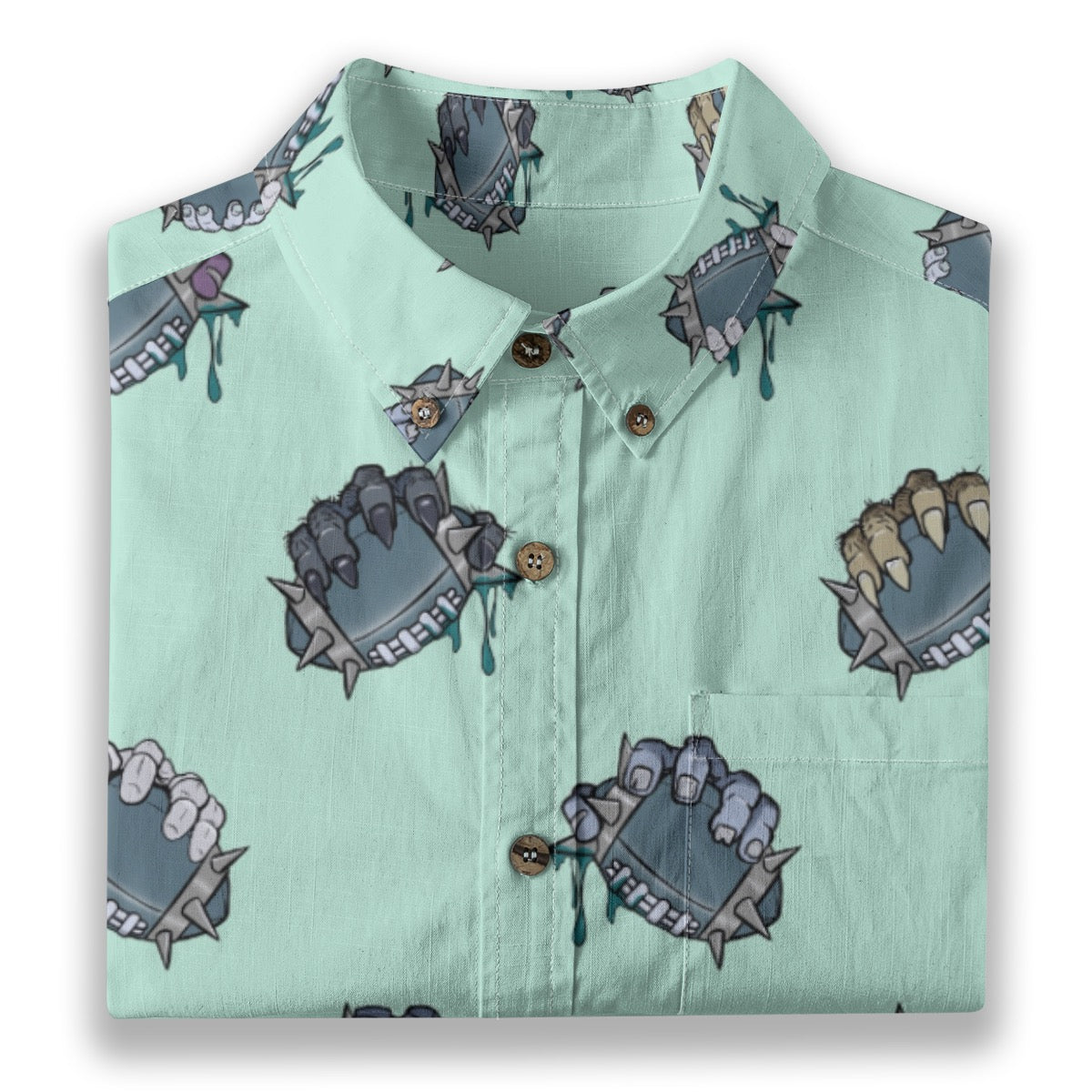 Secure the Ball  Breathable Cotton Shirt- Mint