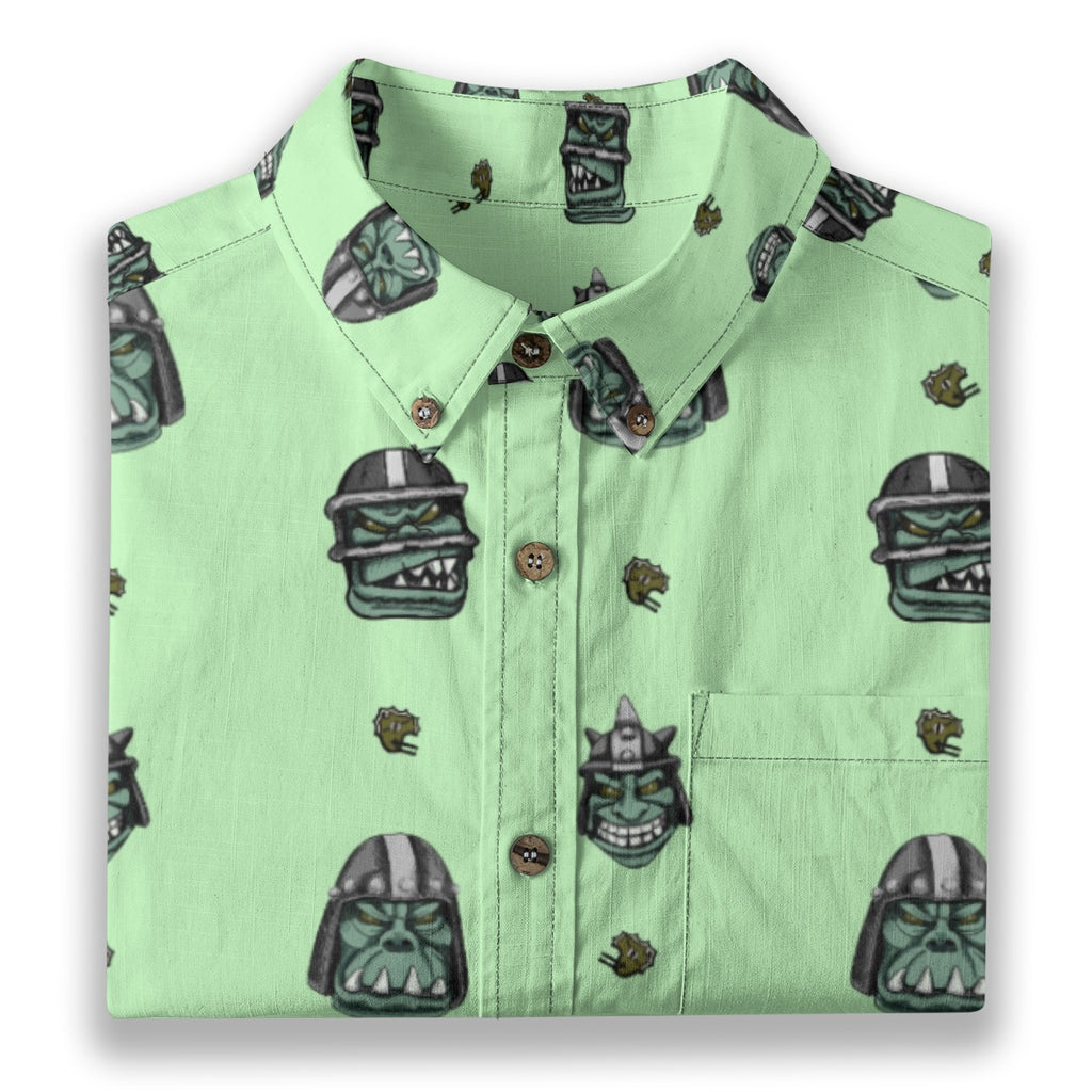 WAAGGHH!  Breathable Cotton Shirt- Green
